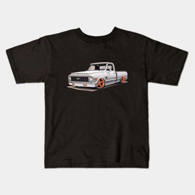 Chevy C-10 Pickup Kids T-Shirt by difrats